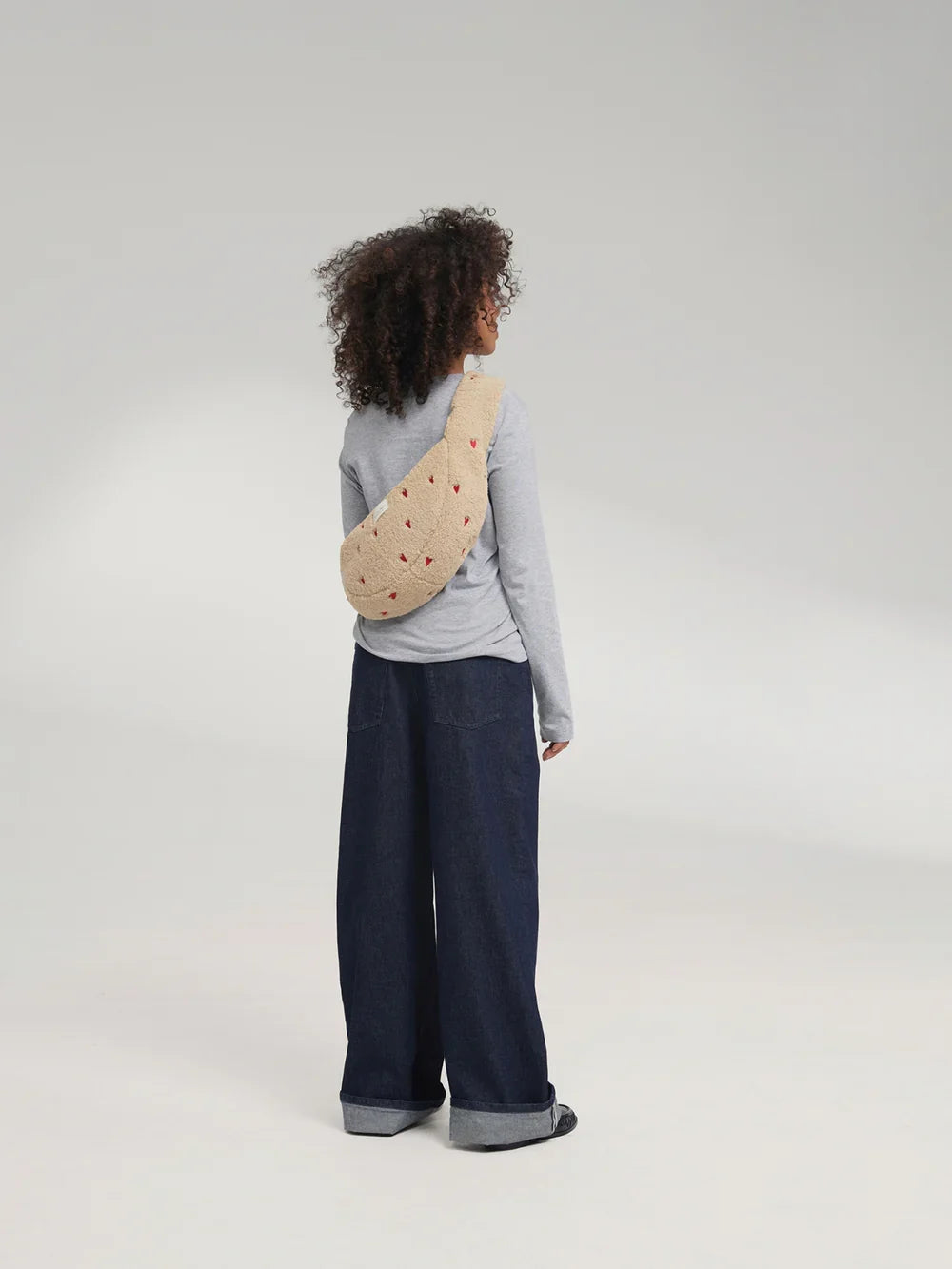 Bruine teddy mini crossbodytas