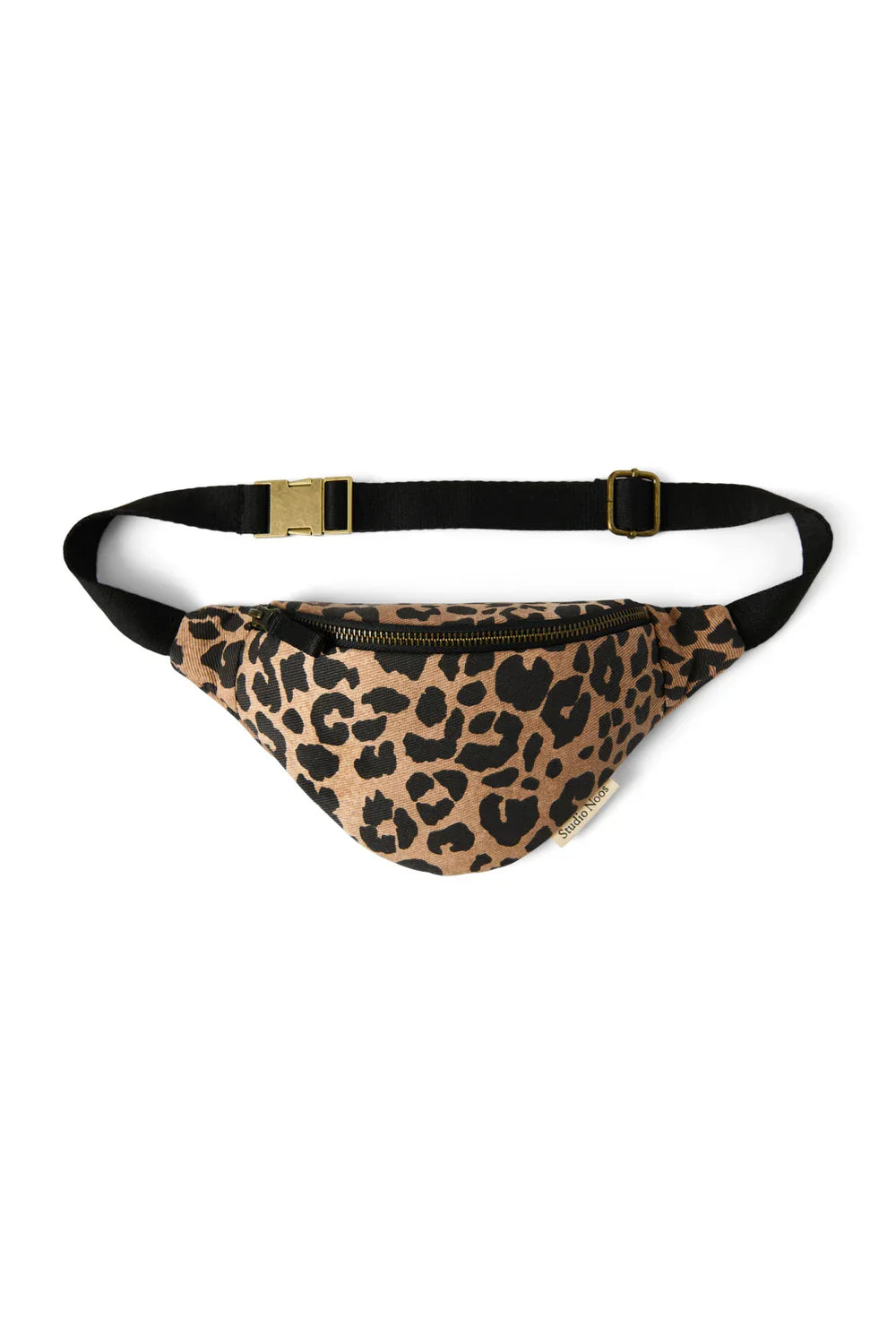 Braune Leopard Baumwoll Mini Gürteltasche