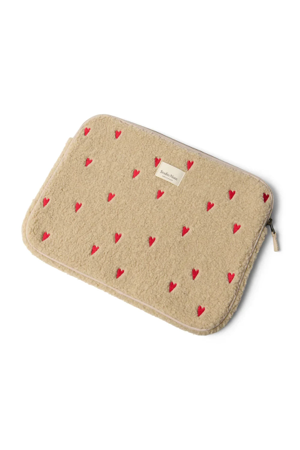 Ecru Herzen Teddy Laptop-Hülle 15 Zoll