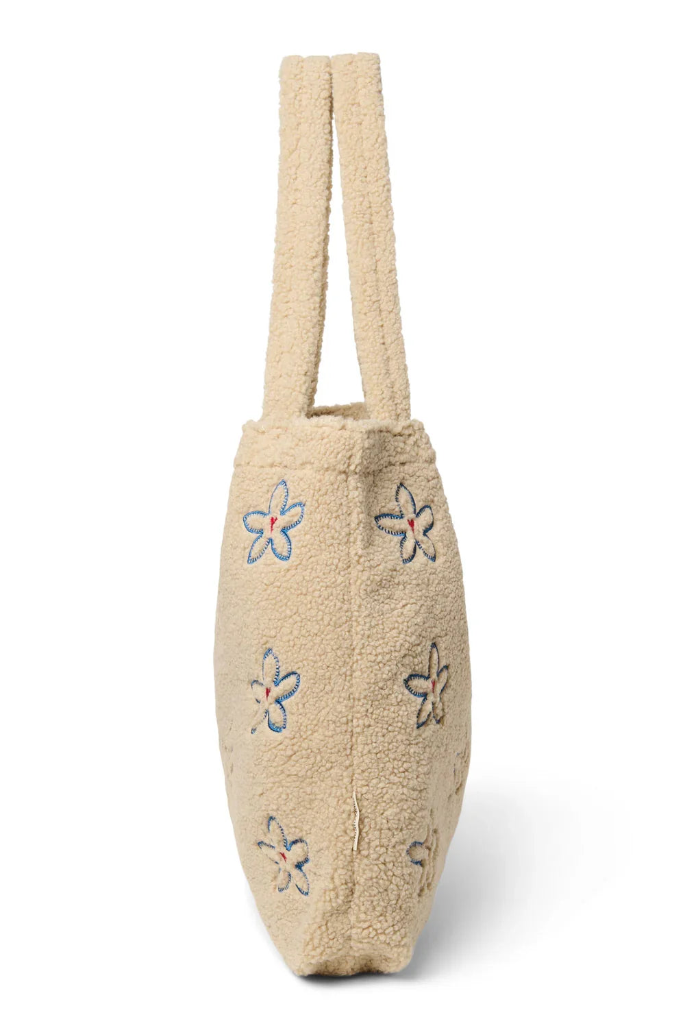 Ecru bloemenhart teddy mom bag