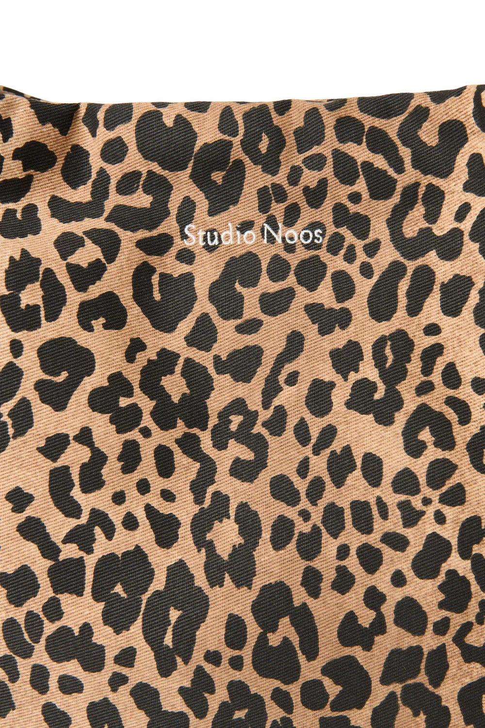 Bruine luipaardprint katoenen mom bag