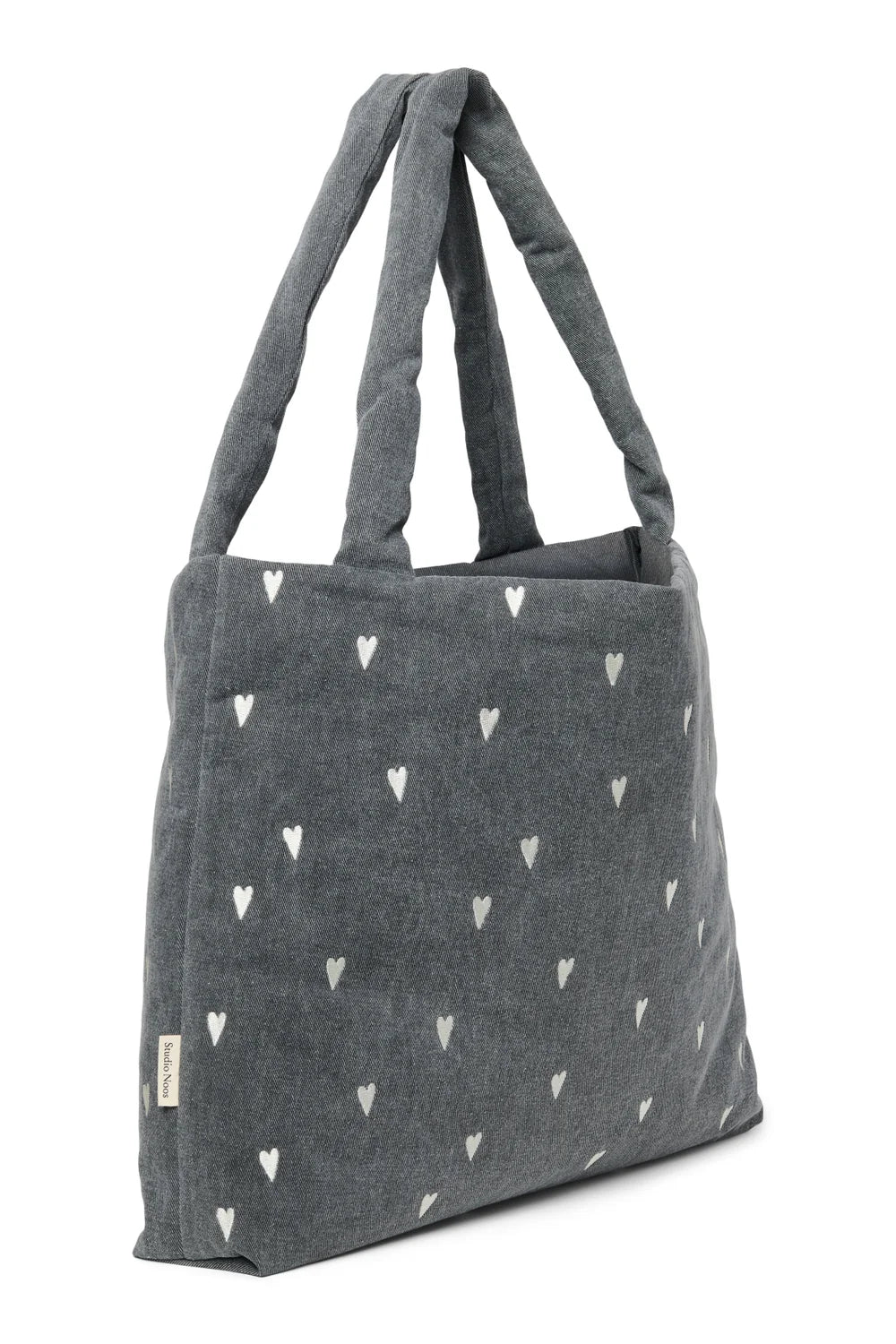 Grijze denim mombag