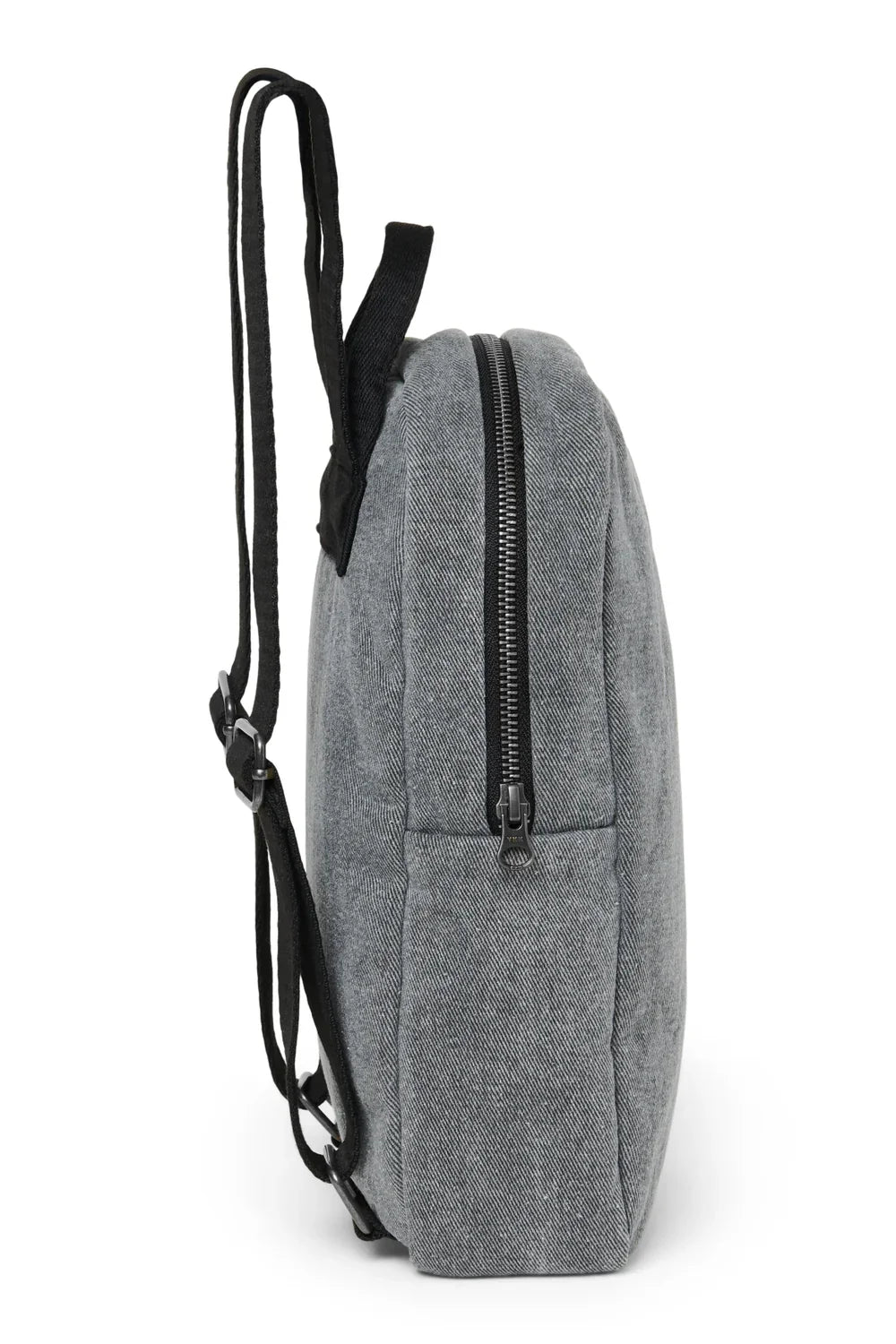 Grijze denim mini-rugzak