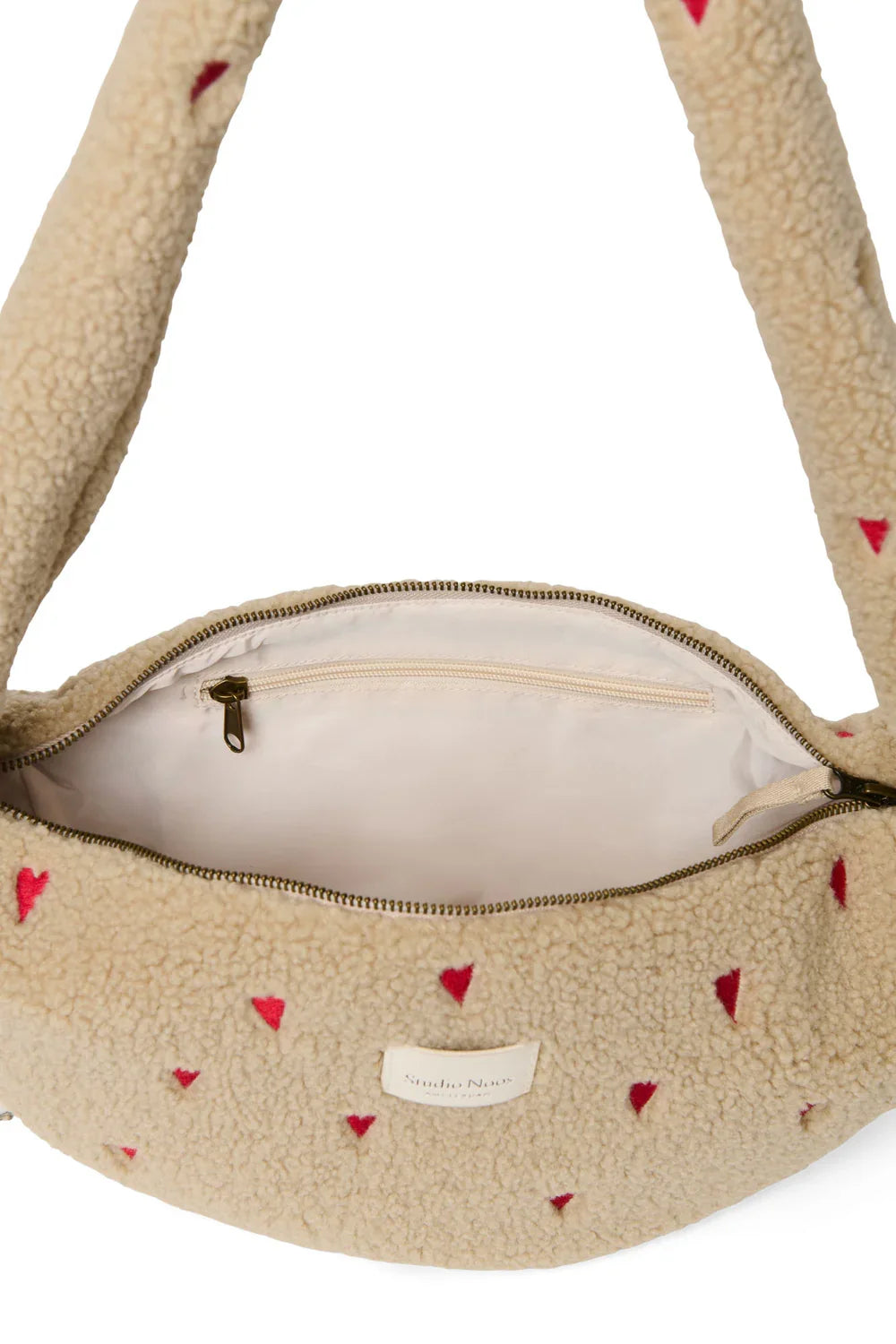 Bruine teddy mini crossbodytas