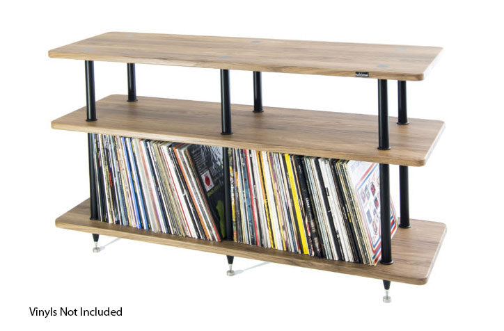 Solidsteel VL-3 Walnut Wood Vinyl Record Storage & Hi-Fi Rack - VL-3 - image 2