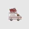 Squeals on Wheels Enamel Pin - Berry Spice