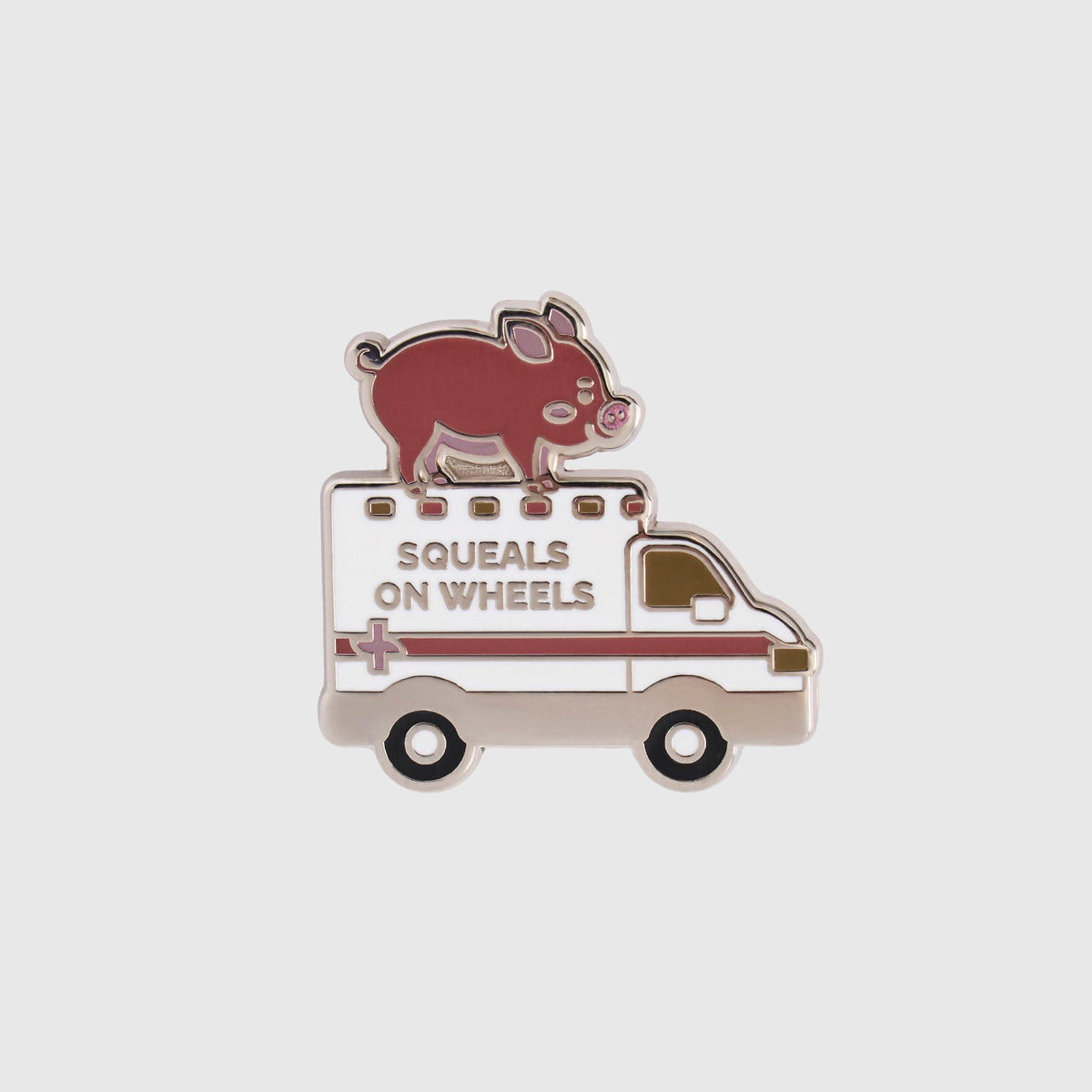 Squeals on Wheels Enamel Pin - Berry Spice