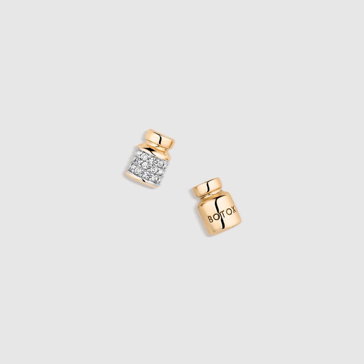 Botox Pavé Stud Earrings - Gold