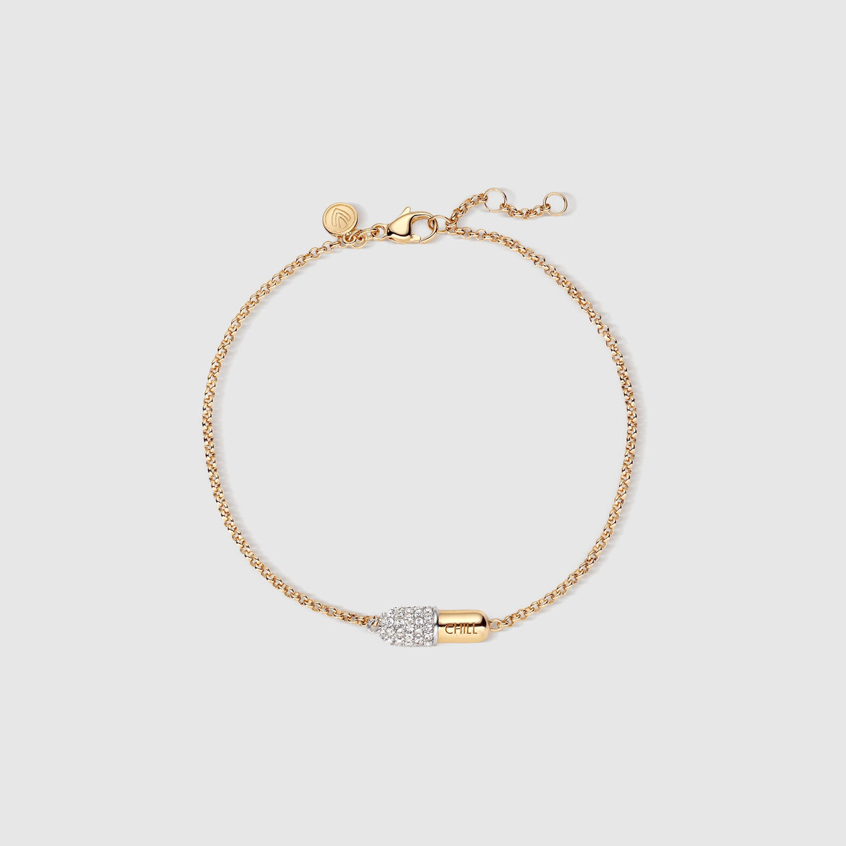 Chill Pill Pavé Bracelet - Gold