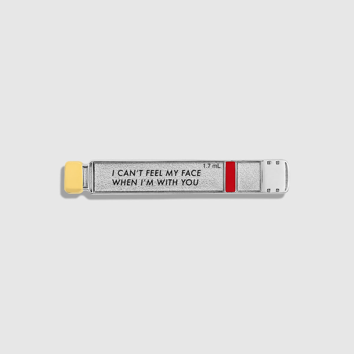 Lidocaine Enamel Pin - Silver