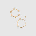 Orthodontic Braces Hoop Earrings - Gold