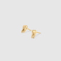 Tooth Stud Earrings - Gold