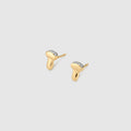 Ultrasound Probe Pavé Stud Earrings - Gold