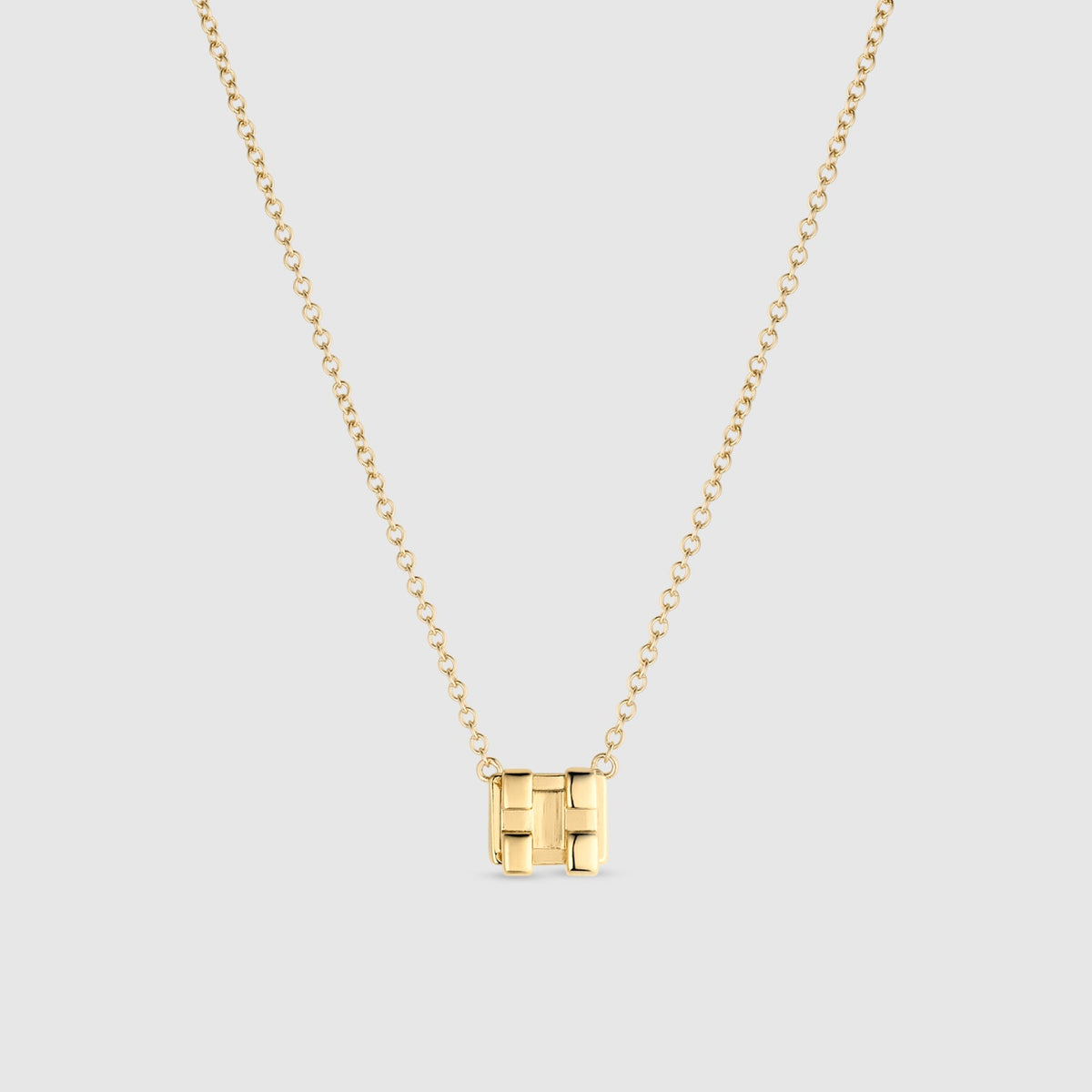 Orthodontic Big Bracket Necklace - Gold