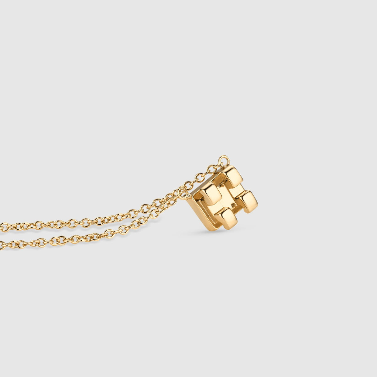 Orthodontic Big Bracket Necklace - Gold