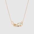 Stethoscope Knot Necklace - Gold