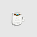 Up and Atom Coffee Mug Enamel Pin - Optic White