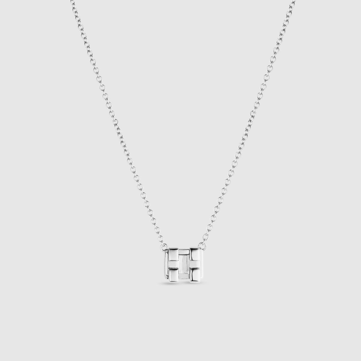 Orthodontic Big Bracket Necklace - Silver