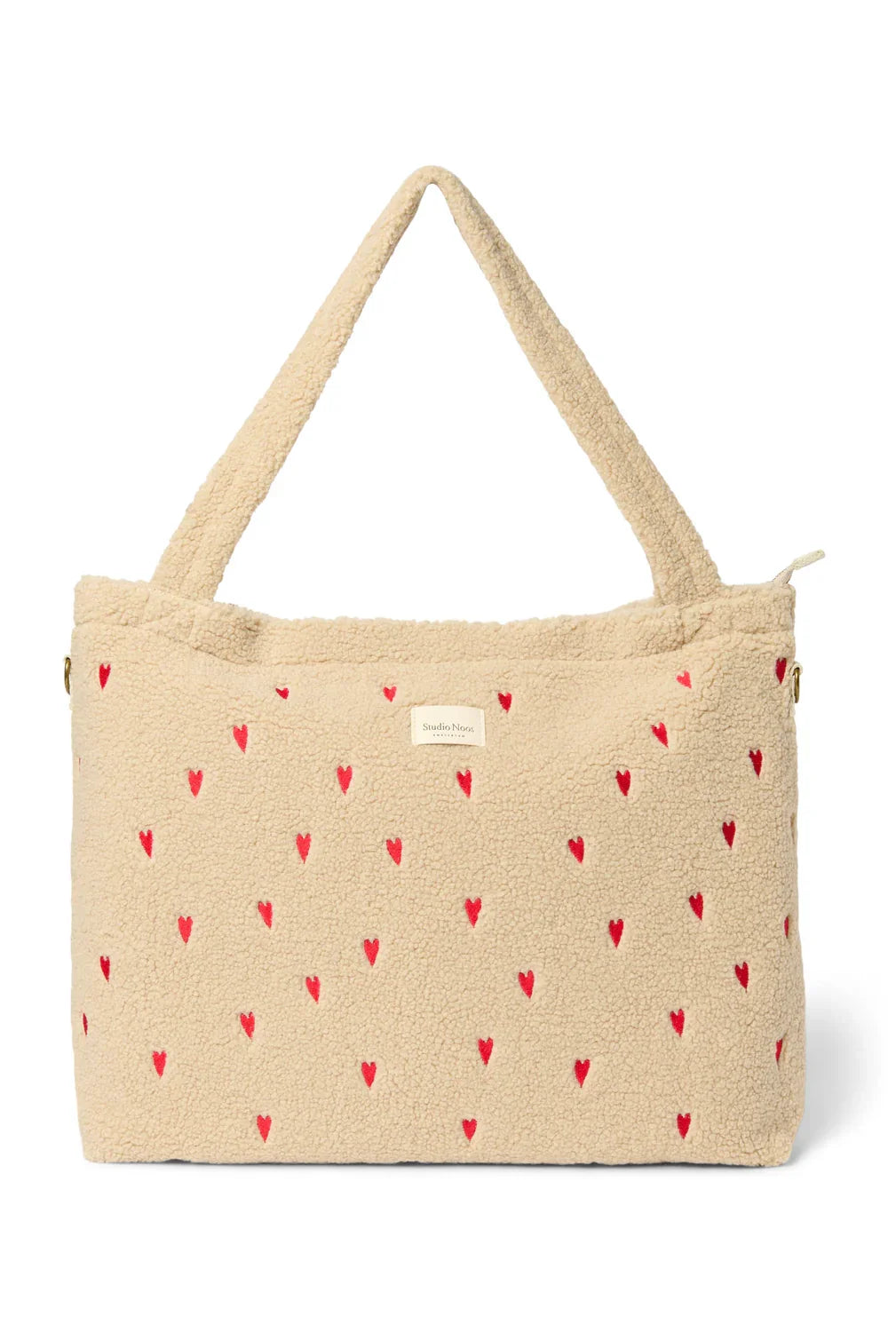 Ecru-Herzen Teddy Wickeltasche
