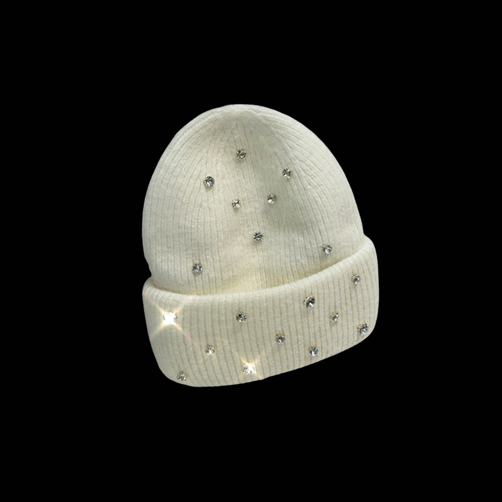 VYBES Rhinestone Beanie