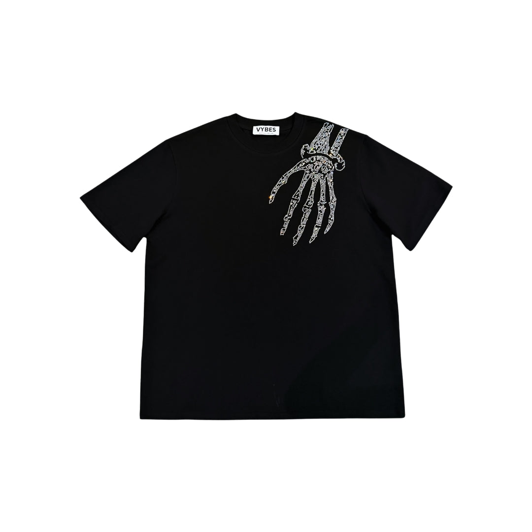 VYBES Skeleton Hand Tee