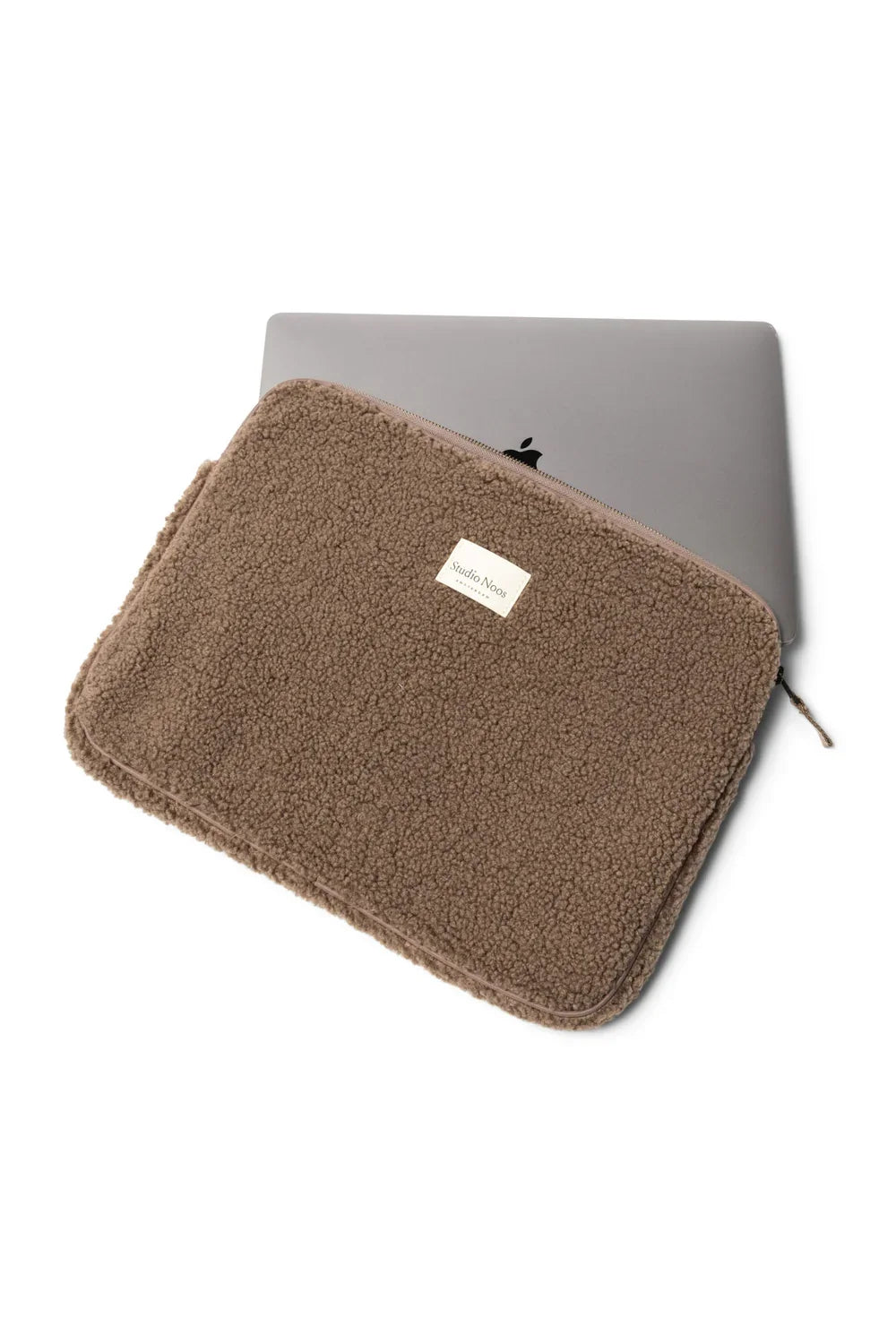 Laptop-Hülle Teddy-Optik Ecru 15 Zoll