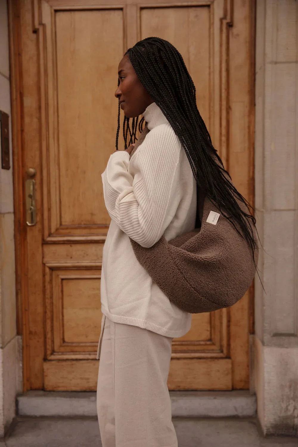 Brown Teddy Cross Body Bag