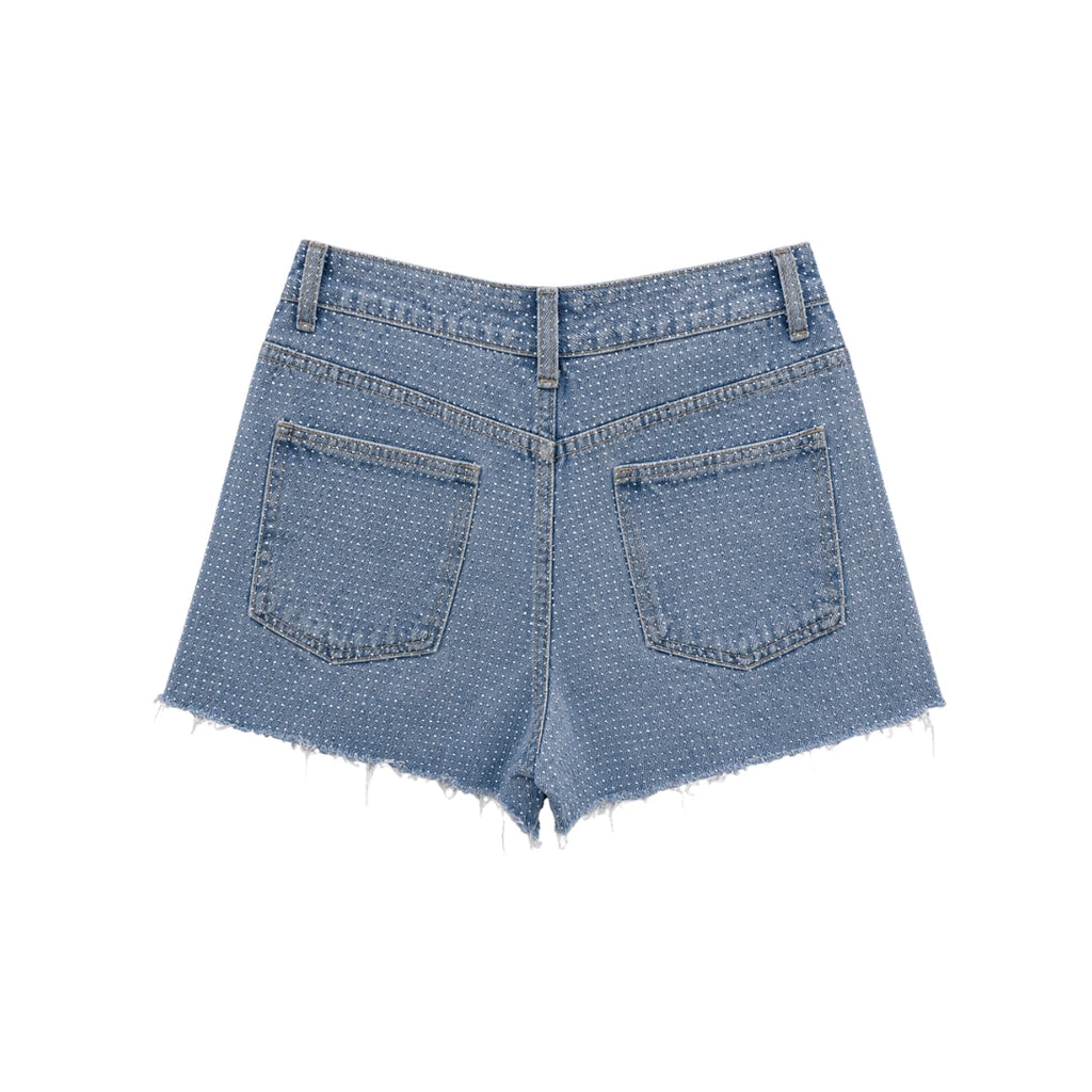 VYBES Rhinestone Denim Short