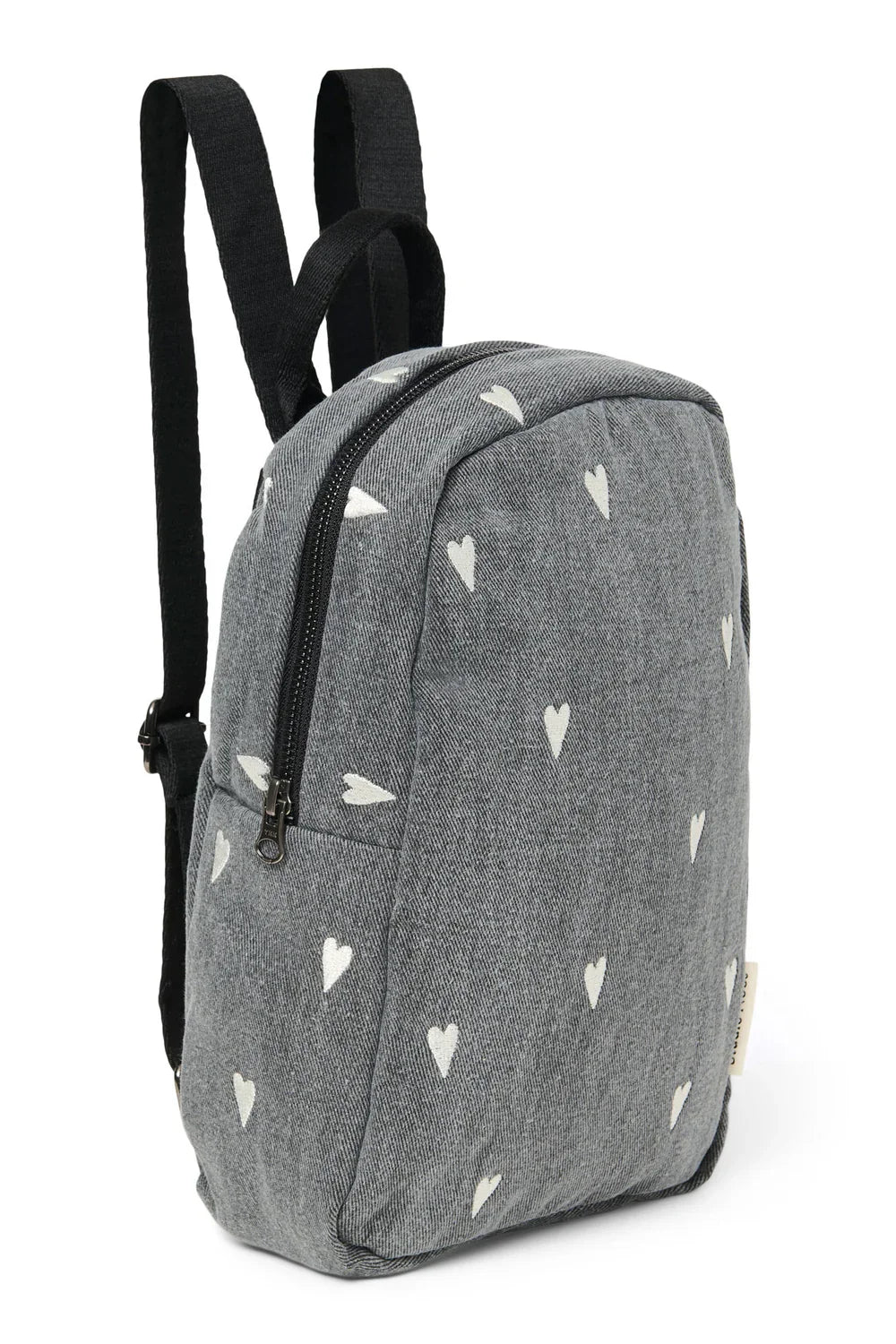 Grijze denim mini-rugzak