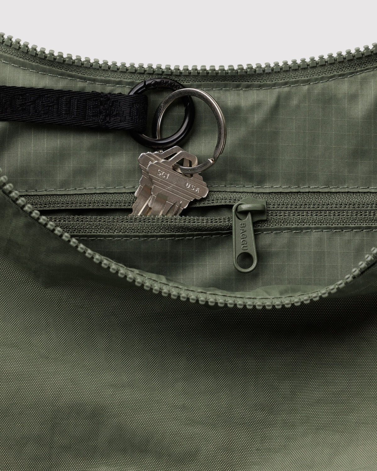 Medium Nylon Crescent Bag - Caper - image 3