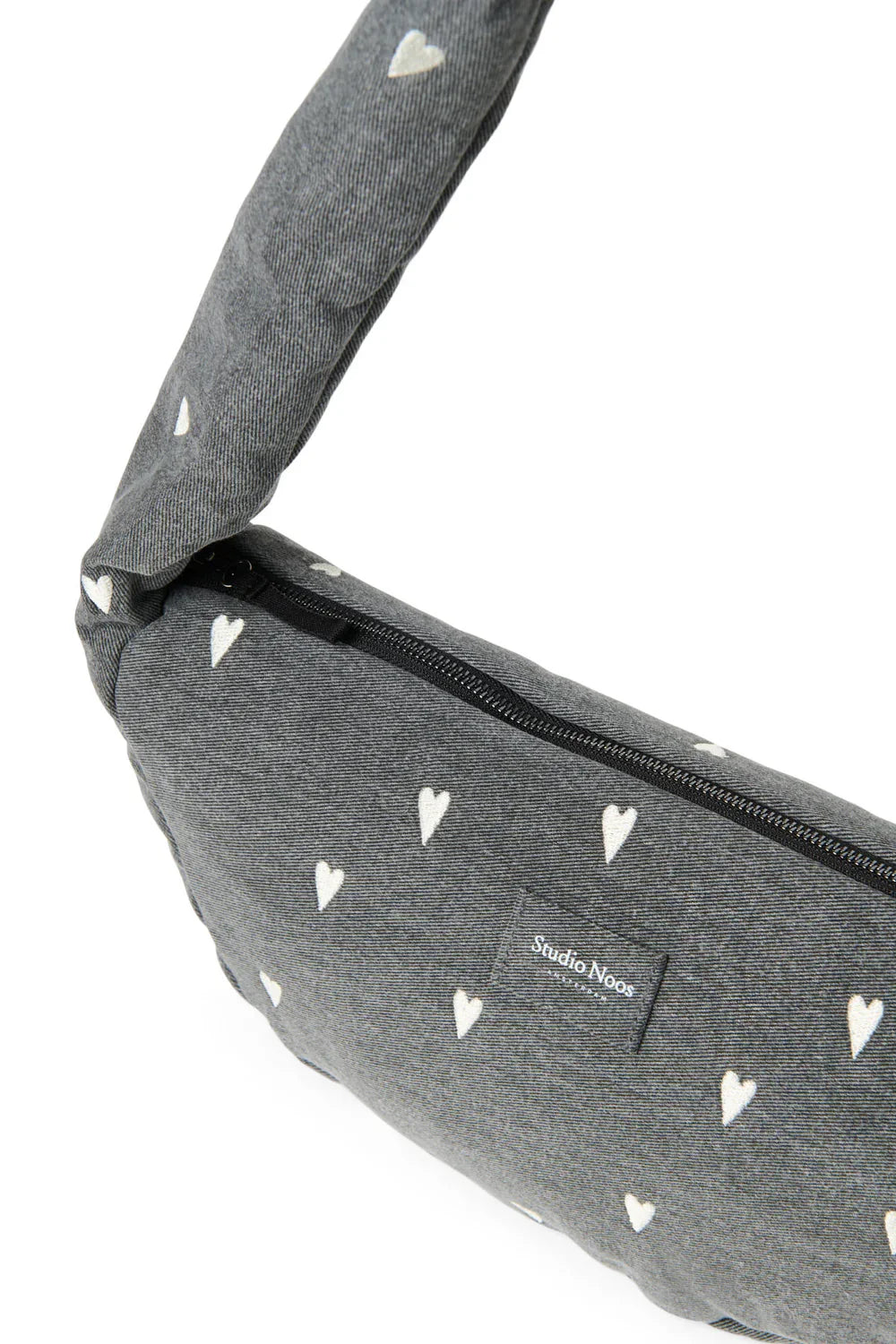 Grijze denim mini crossbodytas