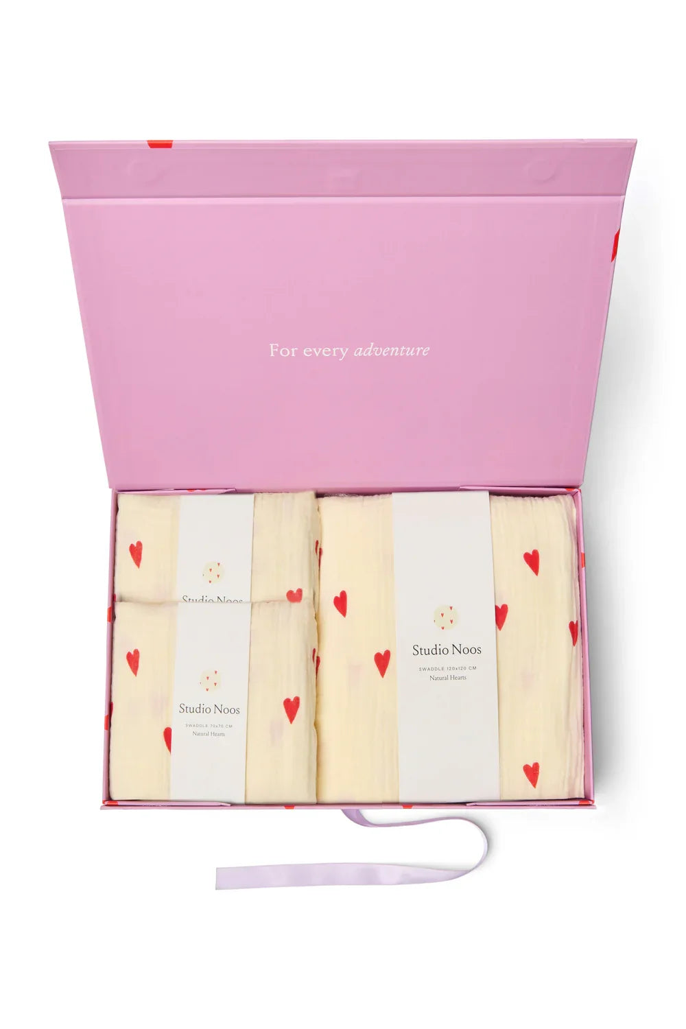 Beige Harten Inbakerdoek Cadeauset