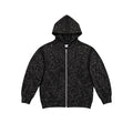 VYBES Black Leopard Zip Up