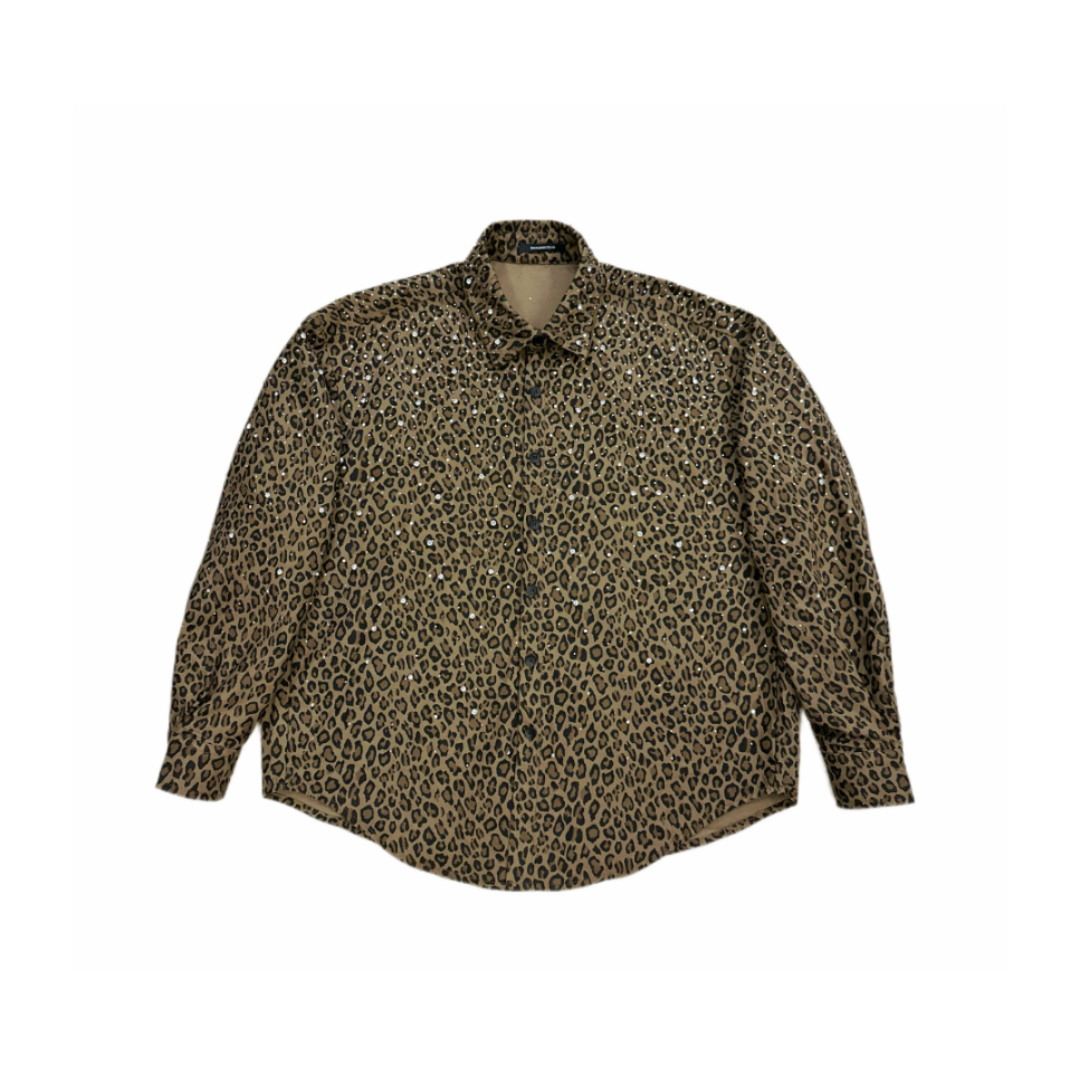 VYBES Leopard Long Sleeve Jacket