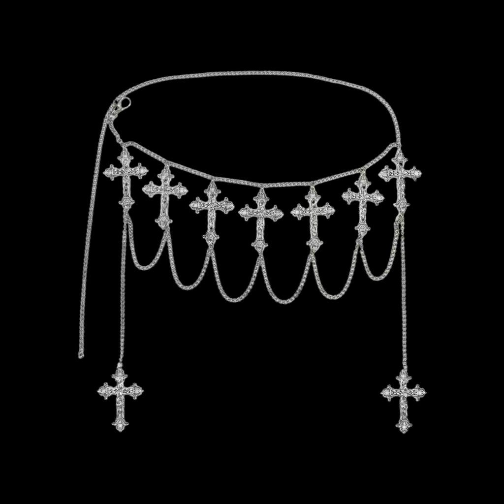 VYBES Cross Waist Chain