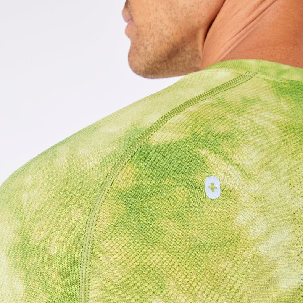 Makato Seamless Long-Sleeve Underscrub - Tie Dye Matcha