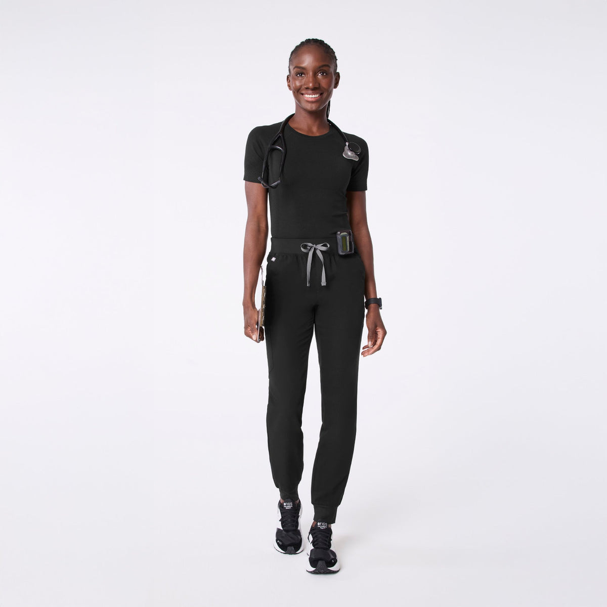 Salta Seamless Short-Sleeve Underscrub - Black