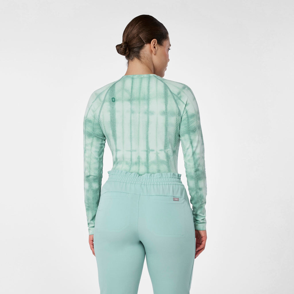 Salta Seamless Long-Sleeve Underscrub - Cloud Dye Seaglass