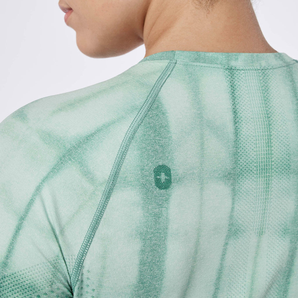 Salta Seamless Long-Sleeve Underscrub - Cloud Dye Seaglass