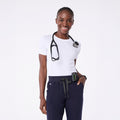 Salta Seamless Short-Sleeve Underscrub - White
