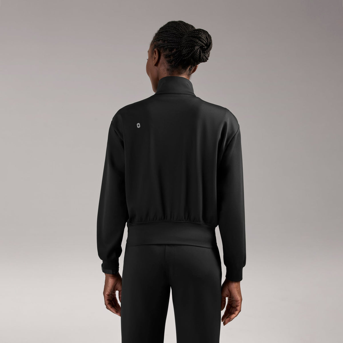 Labelle Bomber Scrub Jacket - Black