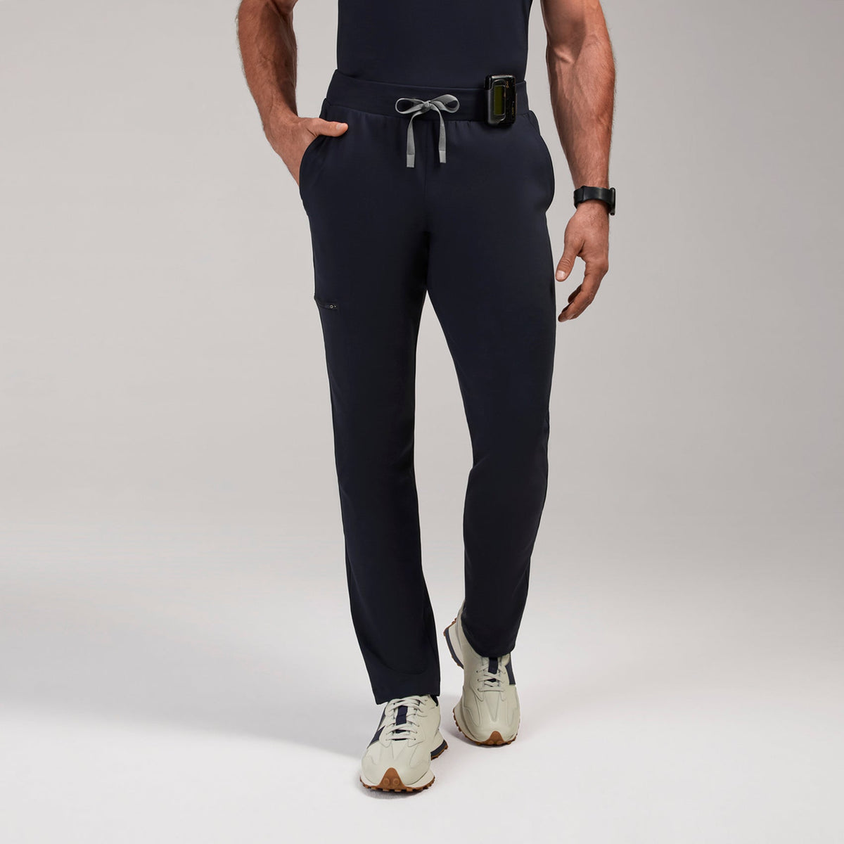 Pierre Slim Tapered Scrub Pant - Navy
