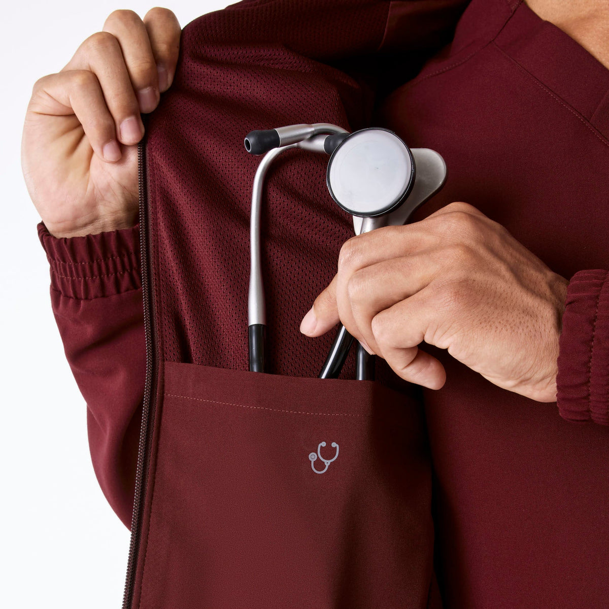 Cobaki Scrub Jacket - Burgundy