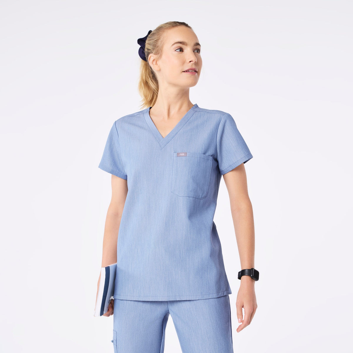 Catarina Scrub Top™ - Heather Indigo