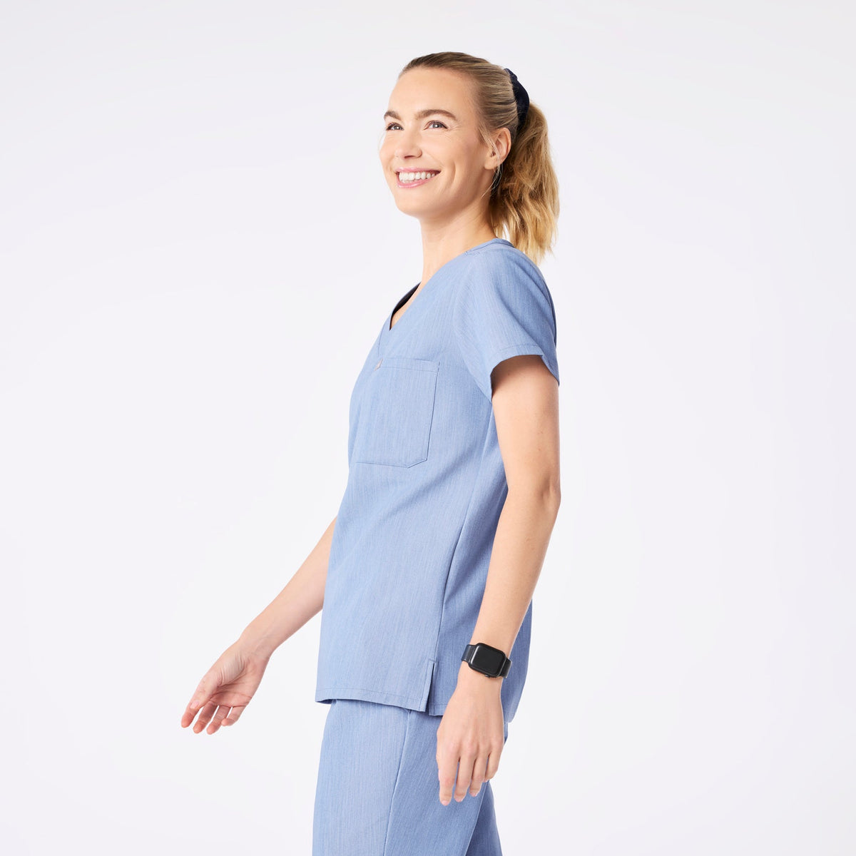 Catarina Scrub Top™ - Heather Indigo