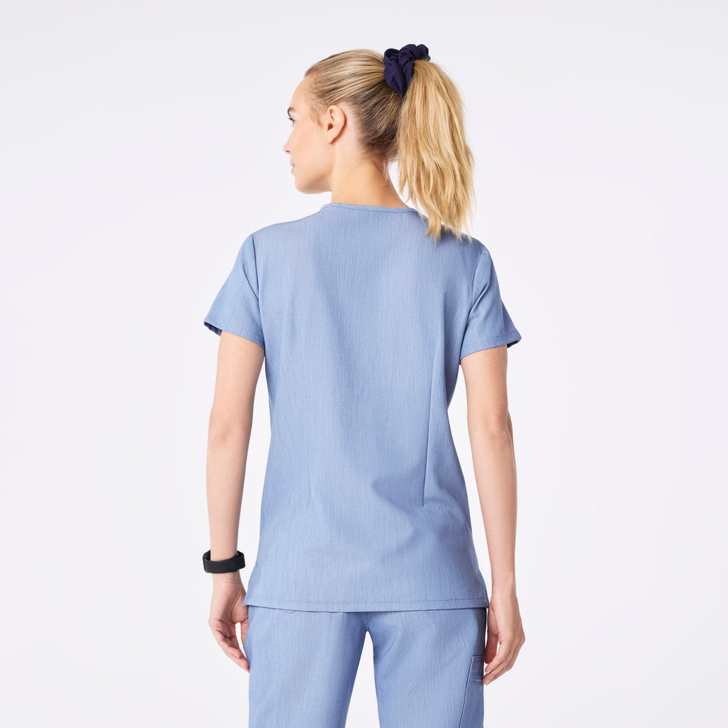Catarina Scrub Top™ - Heather Indigo