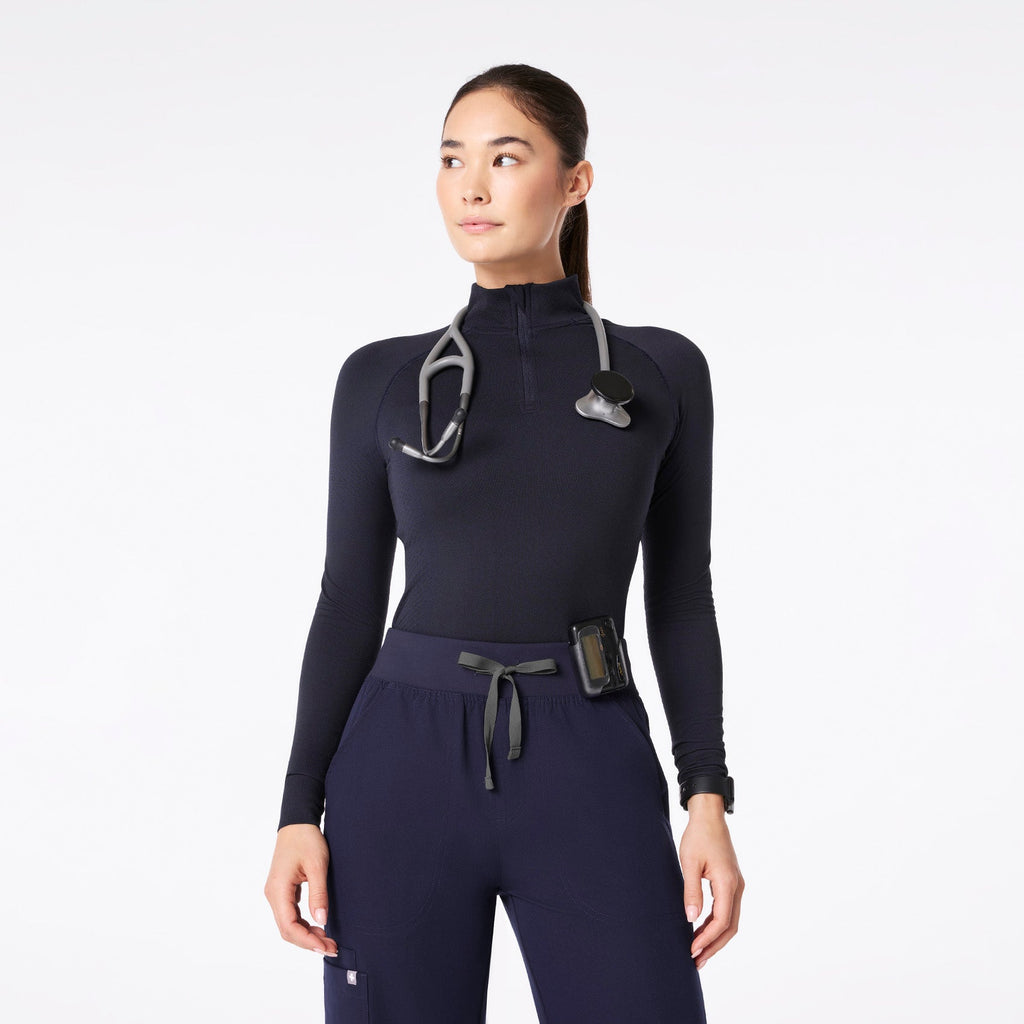 Salta ¼ Zip Long-Sleeve Underscrub - Navy