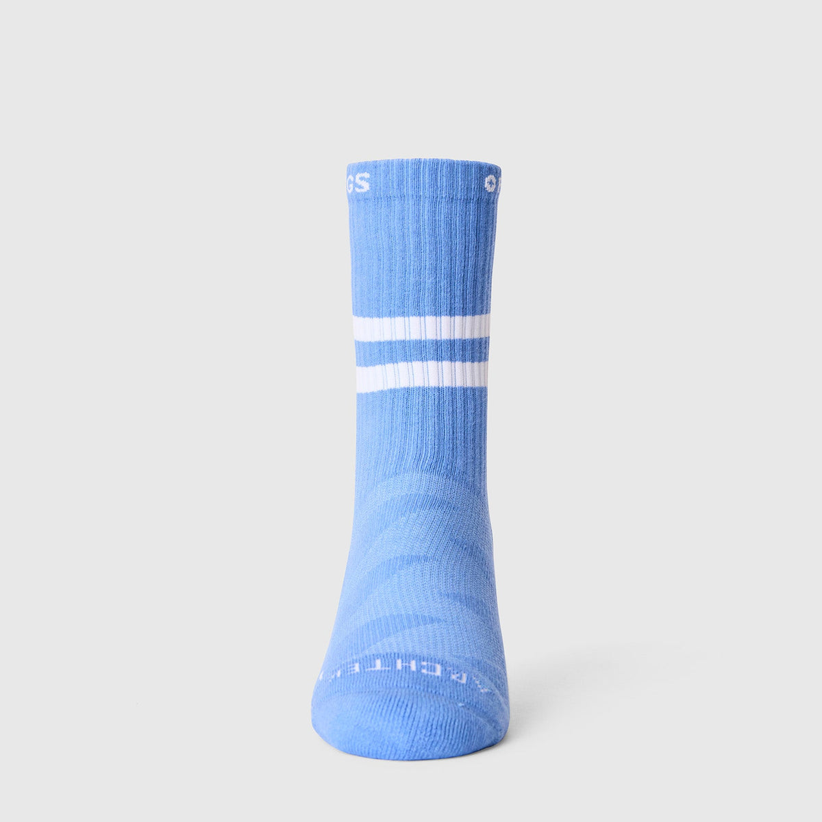 FIGS | ArchTek® Crew Compression Socks 15-20 mmHg - Stripe/Ceil Blue