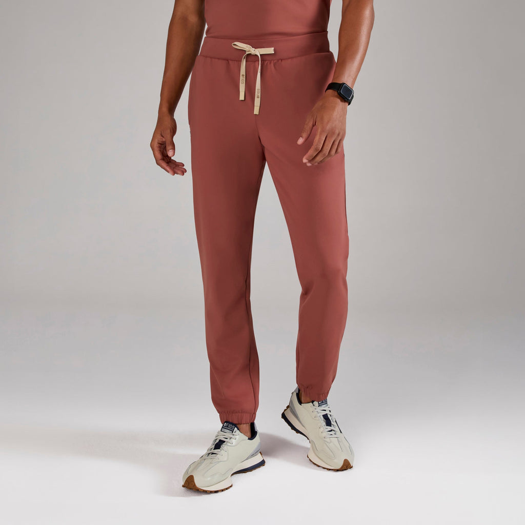 Forster Slim Jogger Scrub Pant - Rosewood