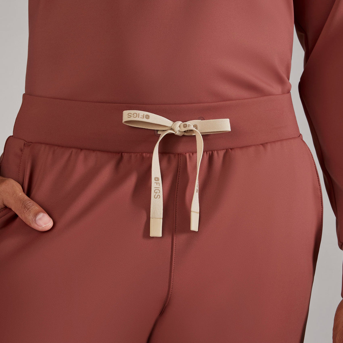 Pierre Slim Tapered Scrub Pant - Rosewood